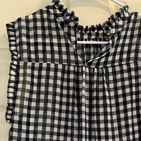 WHO WHAT WEAR checkered top - Picture 2 of 8